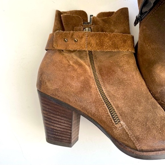 Paul Green Dallas Ankle Bootie In Earth Brown Suede - Size 8 - Picture 3 of 13